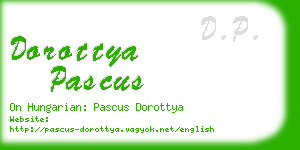 dorottya pascus business card